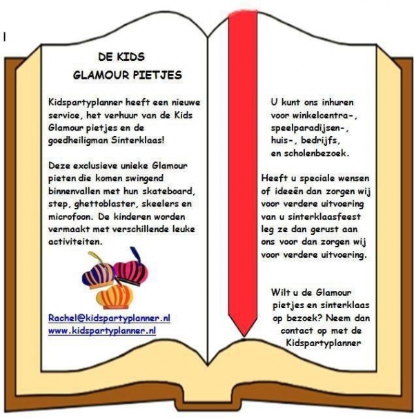 De Kids Glamour Pietjes te huur voor tijdens de Sinterklaas dagen!