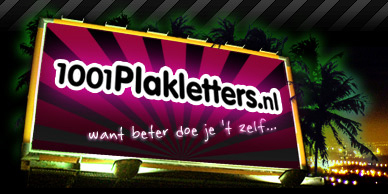 Belettering, Plakletters en Stickers