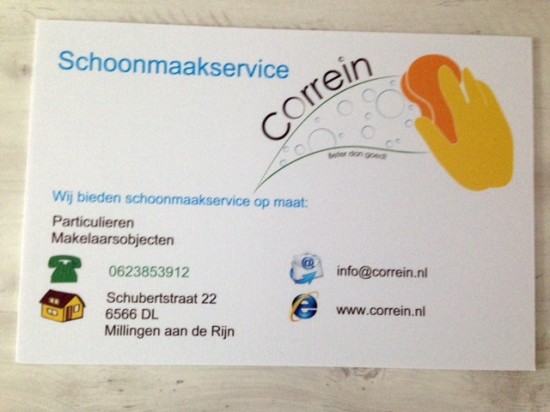 Correin Schoonmaakservice wij bieden schoonmaakservice op maat aan: Particulieren en Makelaarsobject