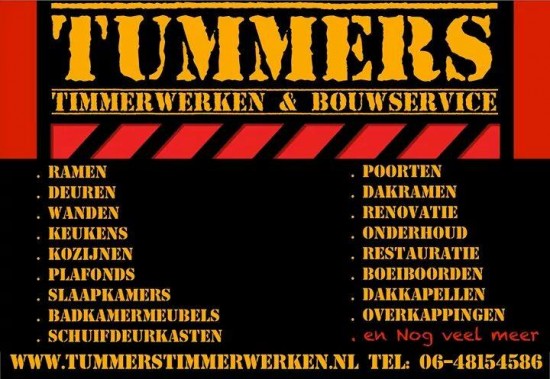 Tummers Timmerwerken Limburg diensten aanbod.