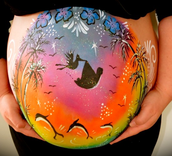 Bellypainting regio Rotterdam - Den Haag - Delft - Zoetermeer - Barendrecht - Spijkenisse - Zuid Hol