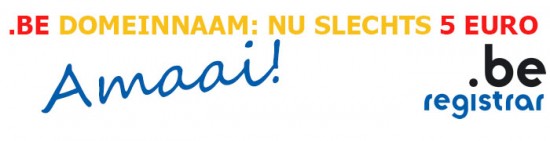 .BE domeinnaam: Nu voor slechts 5 euro!