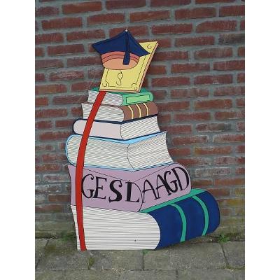 Feestbord te huur (diploma) bij het feestbordenpaleis