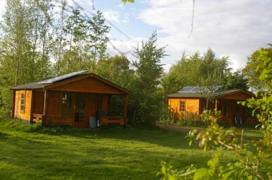 Ruime blokhutten te huur op duurzaam natuurkampeerterrein