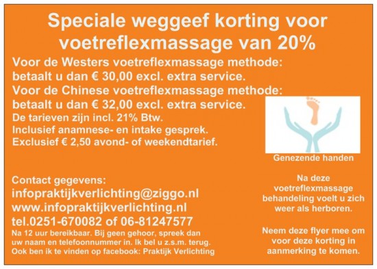 Weggeef korting van 20% voetreflexologie — foto 1