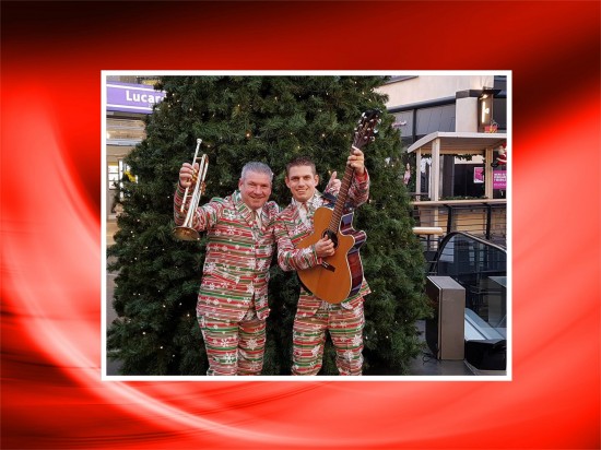 Duo Unique ambulant en podium band